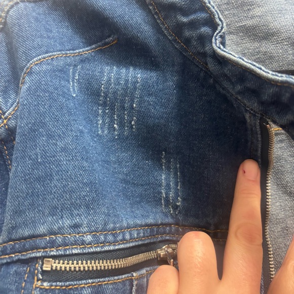 SHEIN Blue Cropped Denim Jacket Size 1X - Picture 7 of 10